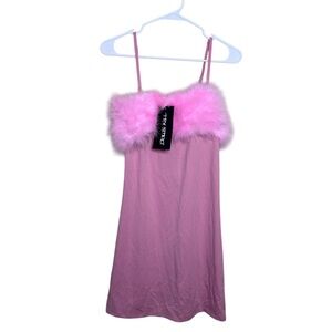 Dolls Kill Baby flirty N’ Thriving Marabou Dress